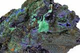 Sparkling Azurite Crystals with Malachite - Laos #170028-2